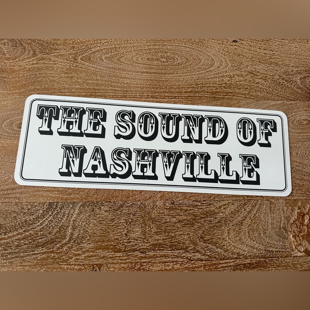 Metal Nashville Sign (same material as road signs)